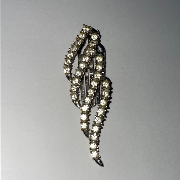 Vintage rhinestone hair clip.  3” - Picture 5 of 6
